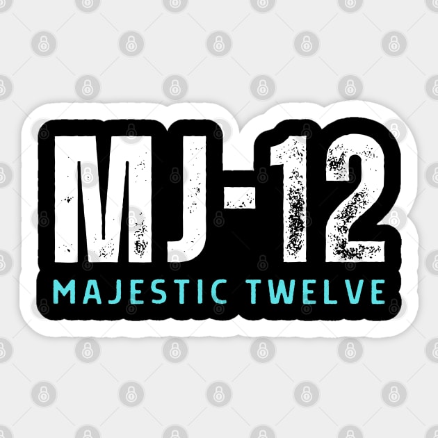Majestic 12 Alien Ufo Sticker by Paranormalshirts